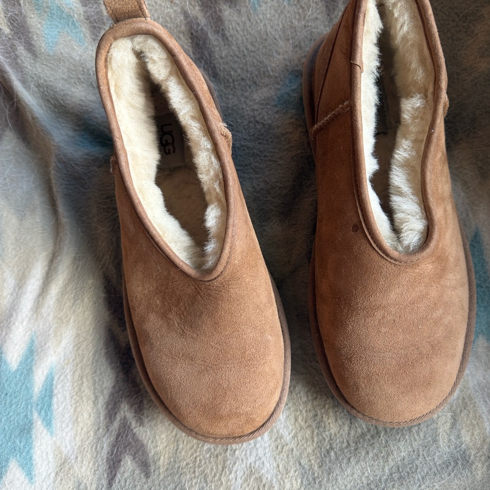 UGG Chestnut Suede Shearling micro mini size 7